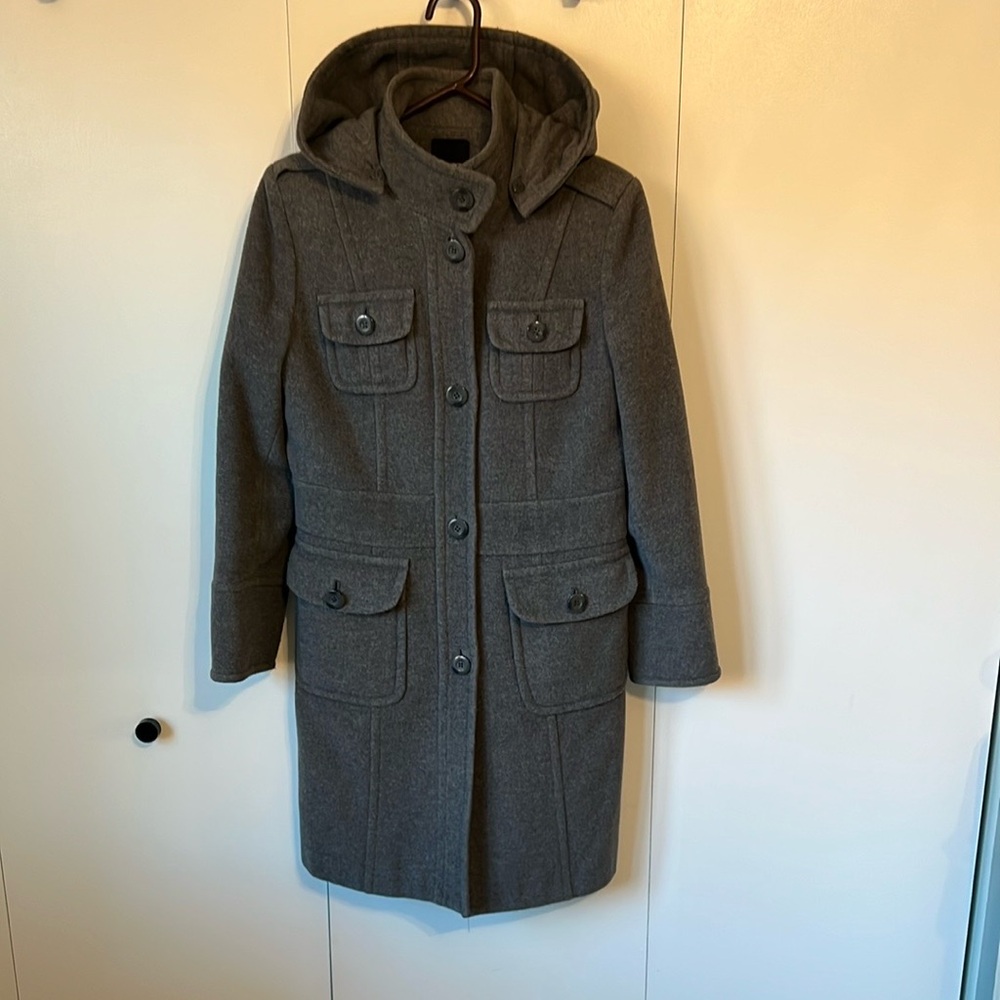 ESPRIT Women's Gray Hooded Coat
